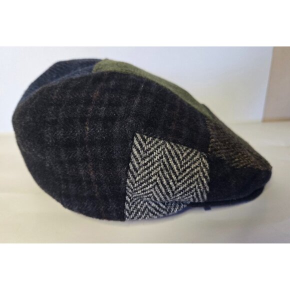 Mucros Weavers Irish Trinity Patchwork Flat Cap 100% Wool Ireland Chaps Classic - Picture 1 of 6